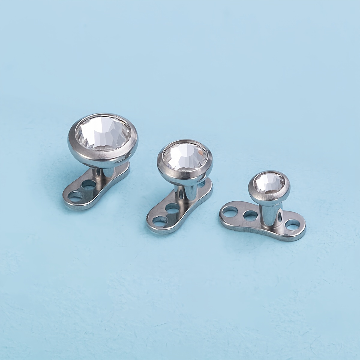 G23 Titanium Dermal Piercings with Synthetic Zirconia